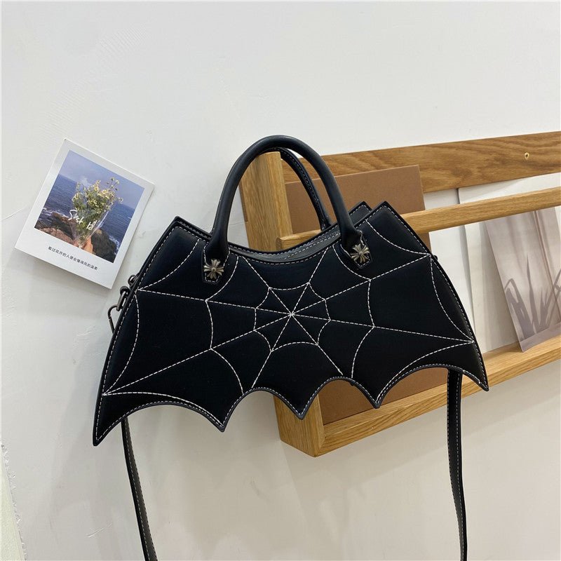 best Halloween Spider Web Shape Shoulder Bags Personality Batgirl Tide Pu Handbags Fashoin Messenger Crossbody Bag 0 shop online at M2K Trends for