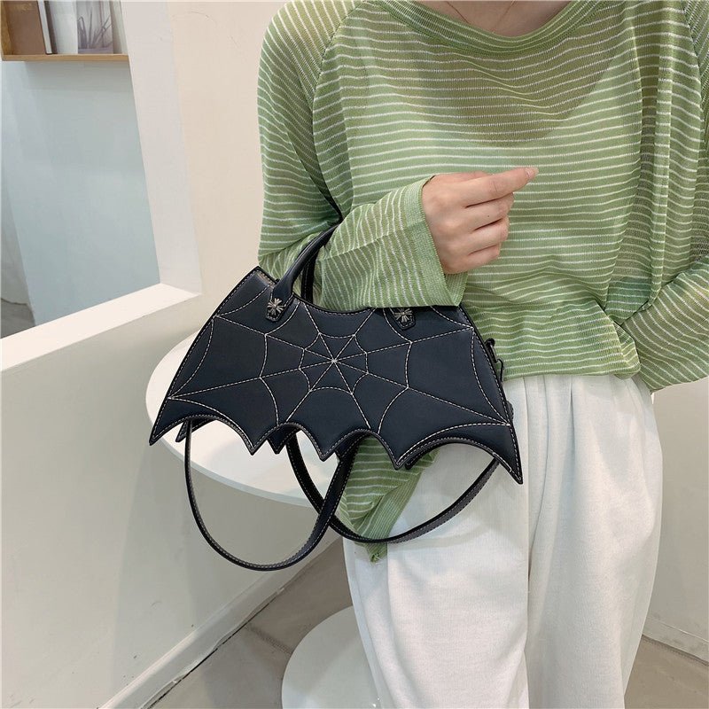 best Halloween Spider Web Shape Shoulder Bags Personality Batgirl Tide Pu Handbags Fashoin Messenger Crossbody Bag 0 shop online at M2K Trends for