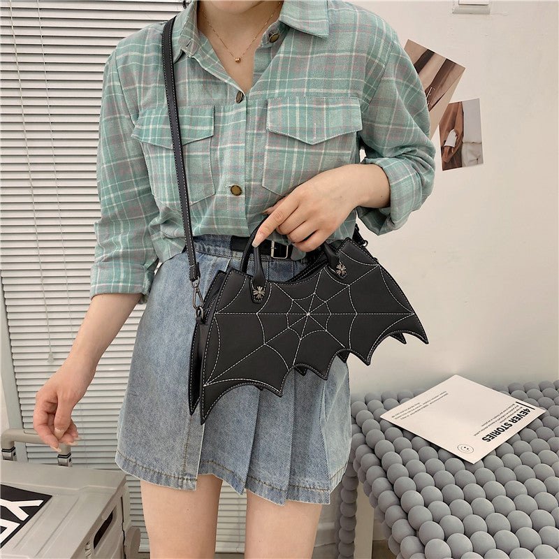 best Halloween Spider Web Shape Shoulder Bags Personality Batgirl Tide Pu Handbags Fashoin Messenger Crossbody Bag 0 shop online at M2K Trends for