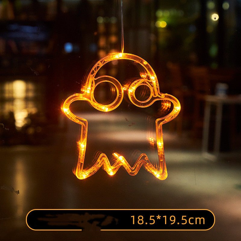 best Halloween Window Hanging LED Lights Spider Pumpkin Hanging Ghost Horror Atmosphere Lights Holiday Party Decorative Lights Home Decor 0 shop online at M2K Trends for
