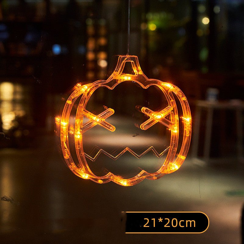 best Halloween Window Hanging LED Lights Spider Pumpkin Hanging Ghost Horror Atmosphere Lights Holiday Party Decorative Lights Home Decor 0 shop online at M2K Trends for