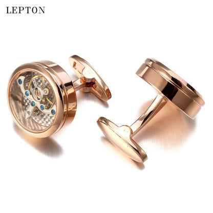 best High quality Movement Tourbillon Cufflinks For Mens Wedding Groom Mechanical Watch Steampunk Gear Cufflinks Relojes Gemelos 0 shop online at M2K Trends for