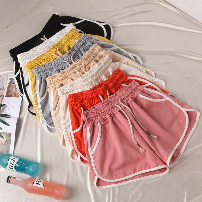 best High Waist Shorts Women Patchwork Body Fitness Workout Summer Shorts Female Elastic Loose Casual Shorts Women's Clothing 0 shop online at M2K Trends for