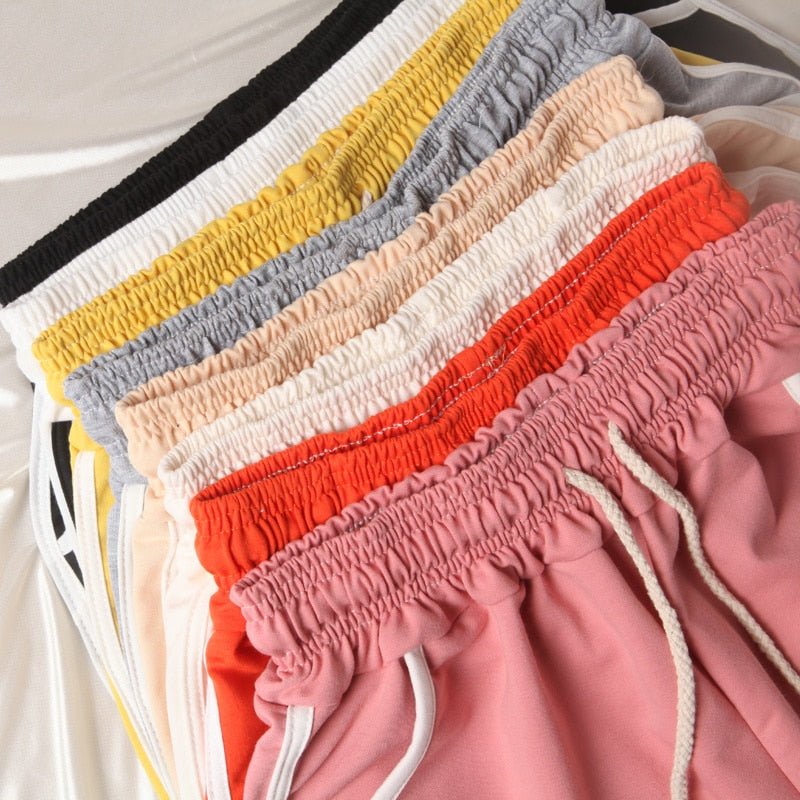 best High Waist Shorts Women Patchwork Body Fitness Workout Summer Shorts Female Elastic Loose Casual Shorts Women's Clothing 0 shop online at M2K Trends for