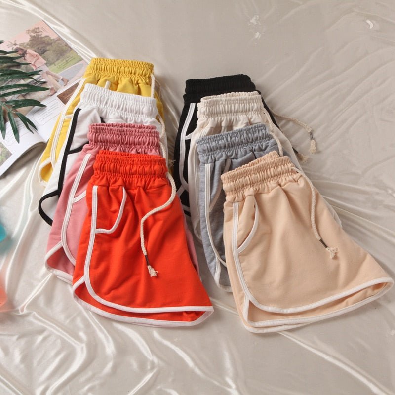 best High Waist Shorts Women Patchwork Body Fitness Workout Summer Shorts Female Elastic Loose Casual Shorts Women's Clothing 0 shop online at M2K Trends for