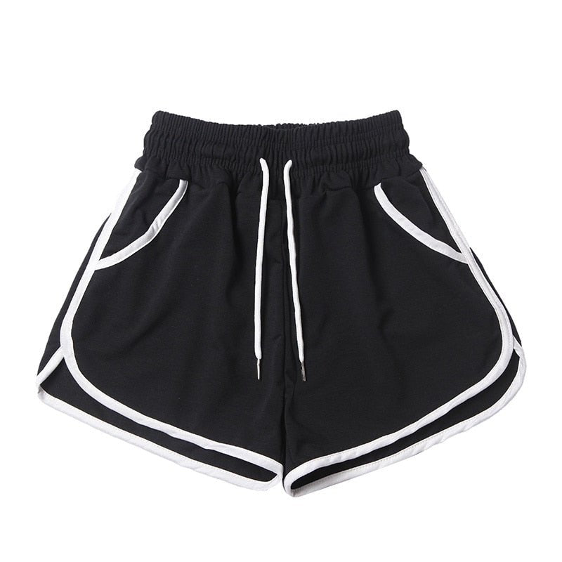 best High Waist Shorts Women Patchwork Body Fitness Workout Summer Shorts Female Elastic Loose Casual Shorts Women's Clothing 0 shop online at M2K Trends for