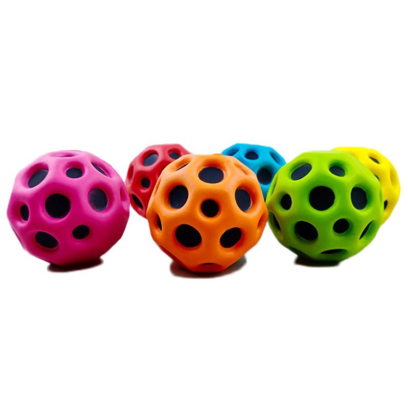 best Hole Ball Soft Bouncy Ball Anti-fall Moon Shape Porous Bouncy Ball Kids Indoor Outdoor Toy Ergonomic Design 0 shop online at M2K Trends for