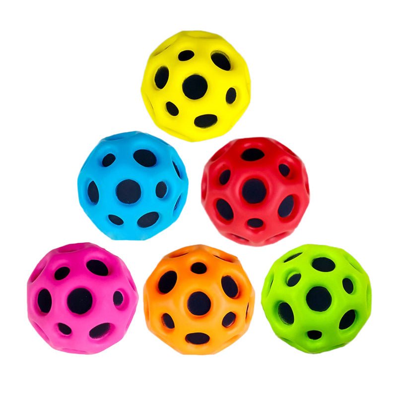 best Hole Ball Soft Bouncy Ball Anti-fall Moon Shape Porous Bouncy Ball Kids Indoor Outdoor Toy Ergonomic Design 0 shop online at M2K Trends for
