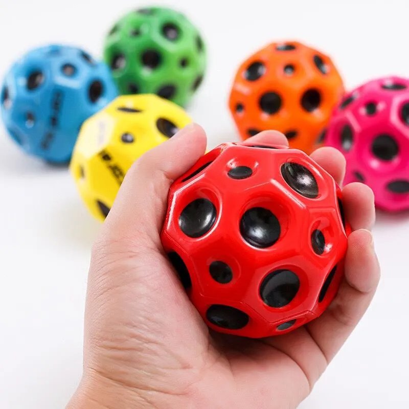 best Hole Ball Soft Bouncy Ball Anti-fall Moon Shape Porous Bouncy Ball Kids Indoor Outdoor Toy Ergonomic Design 0 shop online at M2K Trends for