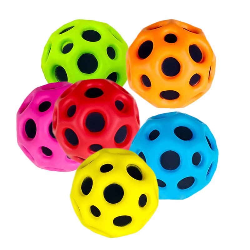 best Hole Ball Soft Bouncy Ball Anti-fall Moon Shape Porous Bouncy Ball Kids Indoor Outdoor Toy Ergonomic Design 0 shop online at M2K Trends for