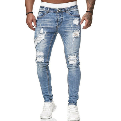 best Hole-Worn White pants With Small Feet Clothing shop online at M2K Trends for mens pants