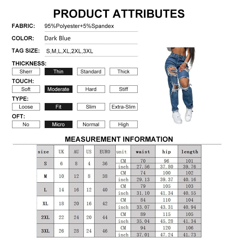 best Hollow Out Ripped Straight Jeans Women Blue Punk Baggy High Waist Mom Boyfriend Denim Hole Korean Oversize Streetwear Pants 8037 0 shop online at M2K Trends for