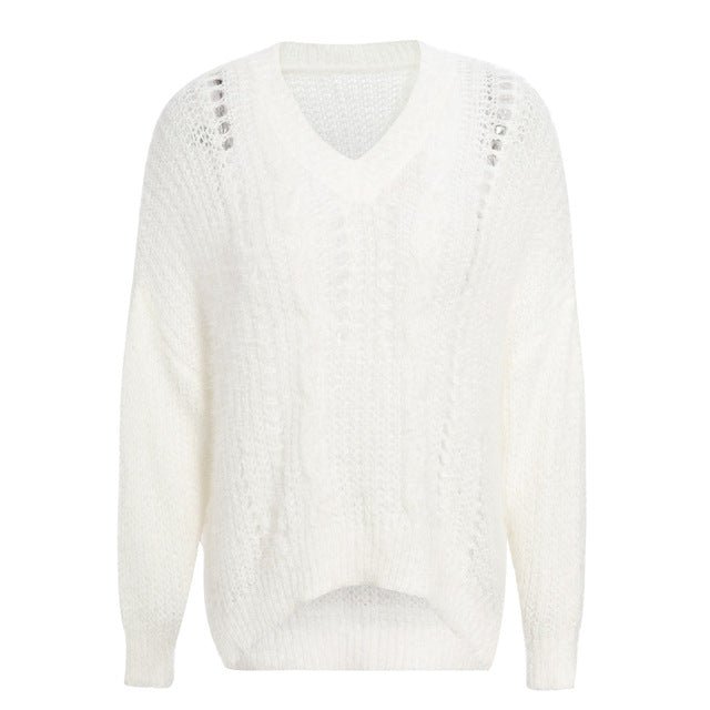 best Hollow pullover sweater knit sweater 0 shop online at M2K Trends for