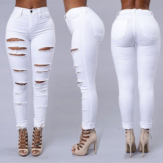 best Hot sale ripped jeans for women sexy skinny denim jeans fashion street casual pencil pants female spring and summer clothing 0 shop online at M2K Trends for