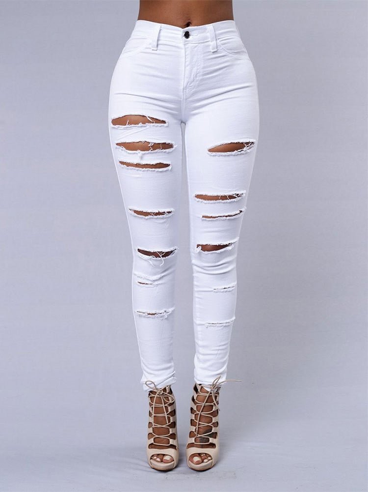 best Hot sale ripped jeans for women sexy skinny denim jeans fashion street casual pencil pants female spring and summer clothing 0 shop online at M2K Trends for