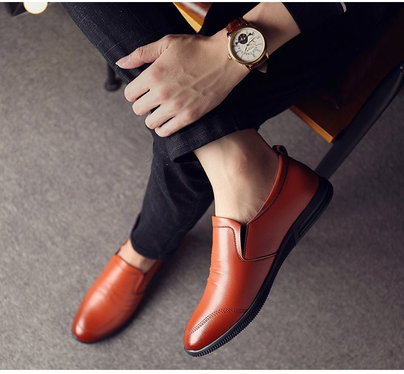 best hot selling leather shoes fashion trend soft leather breathable casual comfortable leather shoes leather shoes shop online at M2K Trends for leather shoes