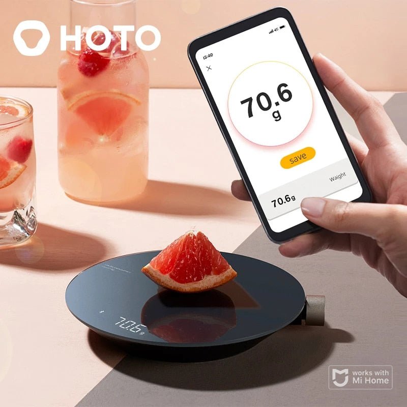 best HOTO Smart Kitchen Scale, Bluetooth APP Electronic Scale, Mechanical Scale, Food Weighing Measuring Tool, LED Digital Display 0 shop online at M2K Trends for