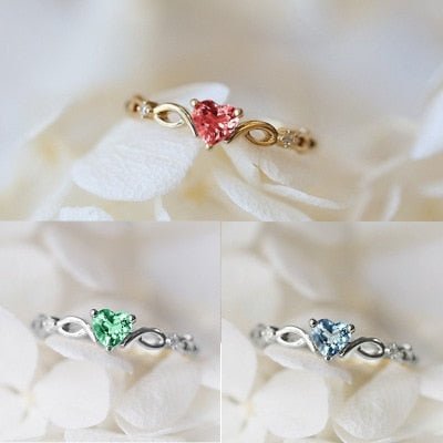 best Huitan Simple Heart Ring For Women Female Cute Finger Rings Romantic Birthday Gift For Girlfriend Fashion Zircon Stone Jewelry 0 shop online at M2K Trends for