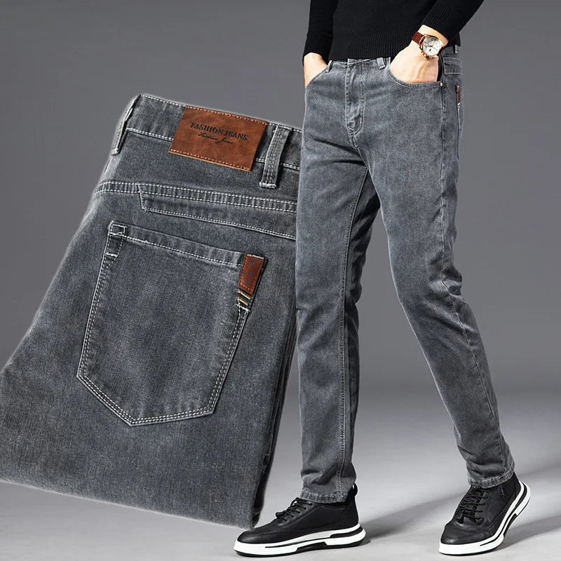 best ICPANS Autumn Summer Denim Jeans Men Straight Stretch Regular Jeans for Man Black Classic Vintage Mens Pant Big Size 29-38 40 best Shop online, Near me in the GTA, near me in Toronto, In Canada, In the New York, Kingston Jamaica