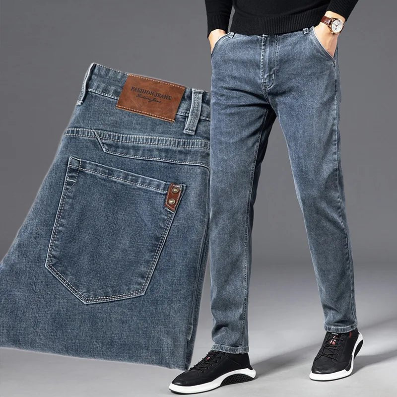 best ICPANS Autumn Summer Denim Jeans Men Straight Stretch Regular Jeans for Man Black Classic Vintage Mens Pant Big Size 29-38 40 best Shop online, Near me in the GTA, near me in Toronto, In Canada, In the New York, Kingston Jamaica