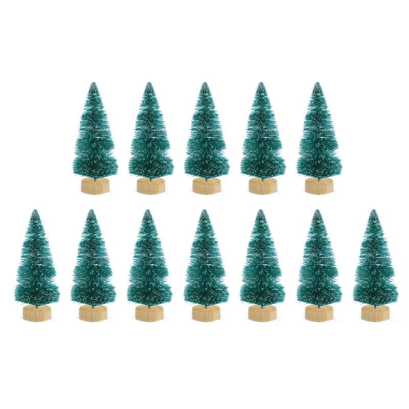 best inexpensive 12pcs Mini Christmas Tree Pine Tree DIY Christmas Decorations For Home Table Navidad Xmas Ornaments New Year Decor Kids Gift shop online at M2K Trends for