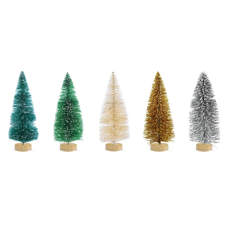 best inexpensive 12pcs Mini Christmas Tree Pine Tree DIY Christmas Decorations For Home Table Navidad Xmas Ornaments New Year Decor Kids Gift shop online at M2K Trends for