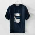 best Italy brand linen short sleeve t-shirt men casual loose t shirt mens cartoon embroidery stitching round neck tshirt male camisa 0 shop online at M2K Trends for