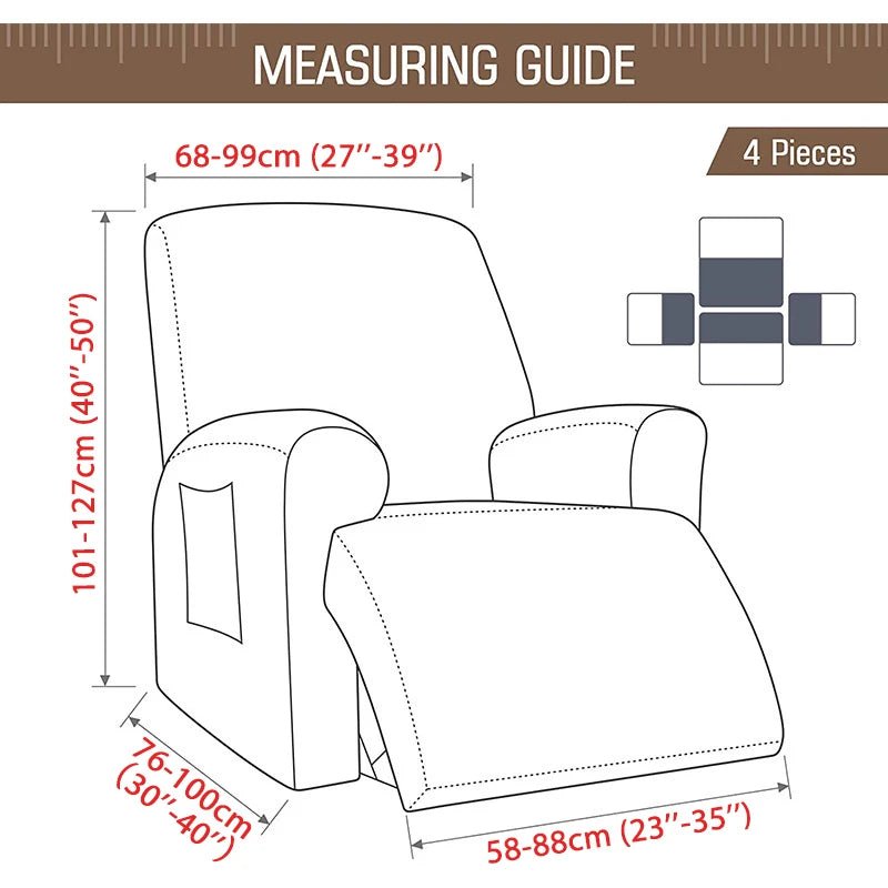 best Jacquard Recliner Cover Elastic Sofa Covers Couch Cover Stretch Slipcovers Sofa Towel Armchair Case Anti-Dust Lazy Boy Sofa shop online at M2K Trends for