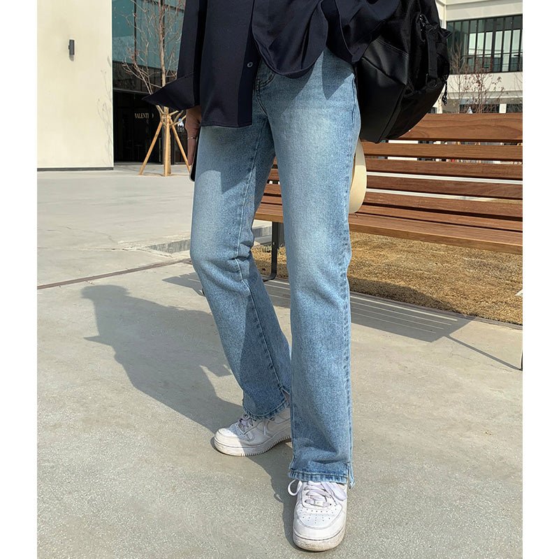 best Jeans Boys Summer New Straight Loose Pants Korean Style Trend Blue Casual Trousers 0 shop online at M2K Trends for