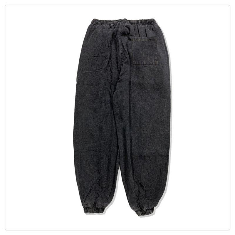 best Jeans Men And Women Elastic Waist Loose Large Size Wide Leg Pants 0 shop online at M2K Trends for