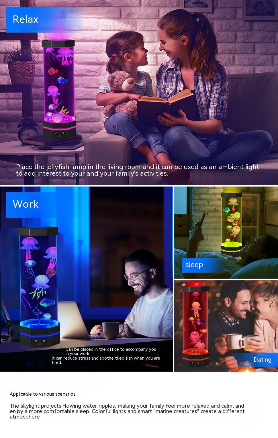 best Jellyfish Lava Lamp 17 Colors Changing 15inch Jellyfish Lamp With Remote Control USB Plug-in Bubble Fish Lamp Kids Night Light Creative Projector Lamp Home Decor 0 shop online at M2K Trends for