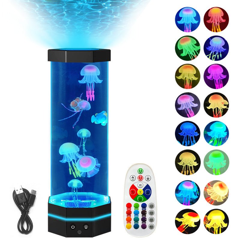 best Jellyfish Lava Lamp 17 Colors Changing 15inch Jellyfish Lamp With Remote Control USB Plug-in Bubble Fish Lamp Kids Night Light Creative Projector Lamp Home Decor 0 shop online at M2K Trends for