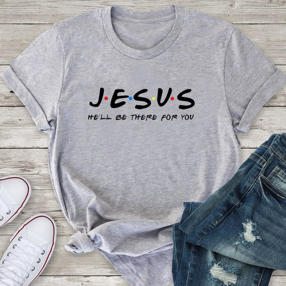 best Jesus Friends Print Women Tshirts Cotton Clothes Tops T-Shirt shop online at M2K Trends for