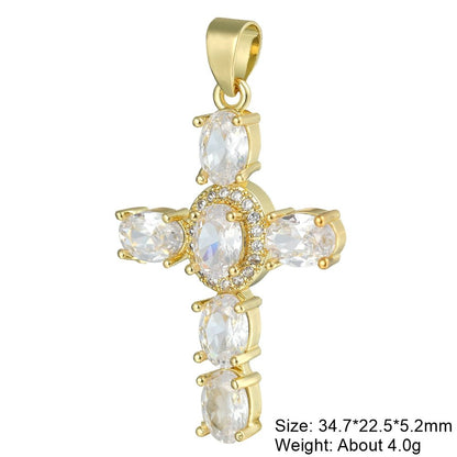 best Juya DIY 18K Real Gold Plated Wholesale Christian Cross Charms For Handmade Christmas Religious Rosary Pendant Jewelry Making Accessories shop online at M2K Trends for