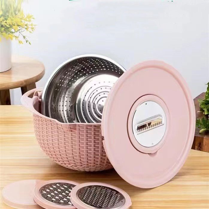 best Kitchen Fruit Tray Removable Double Layer Fruit And Vegetable Basin Draining Basket Creative Household Rotating Washing Basket Kitchen Tools & Utensils shop online at M2K Trends for Vegetable Basin