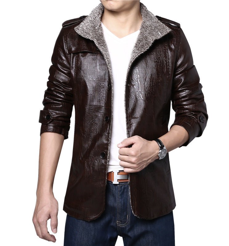 best Korean thick slim leather jacket 0 shop online at M2K Trends for