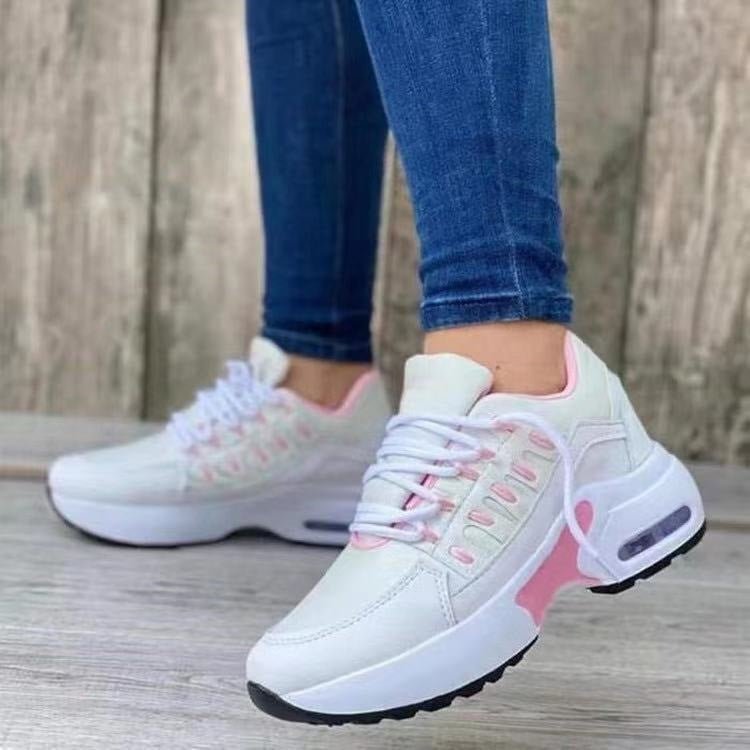 best Lace Up Sneakers Women Wedge Heel Running Sports Shoes Shoes shop online at M2K Trends for women shoes