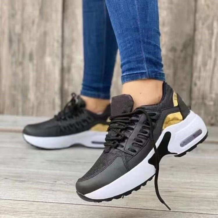 best Lace Up Sneakers Women Wedge Heel Running Sports Shoes Shoes shop online at M2K Trends for women shoes