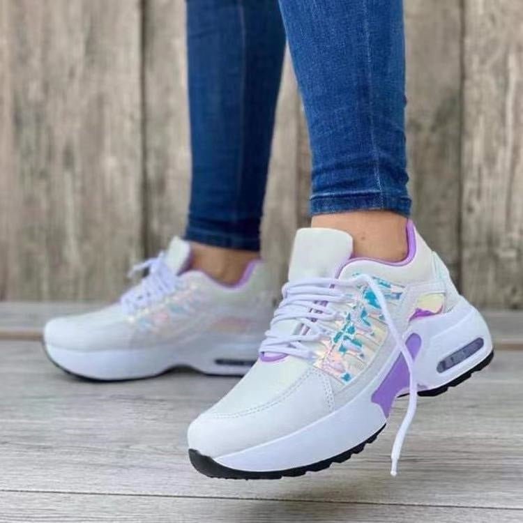 best Lace Up Sneakers Women Wedge Heel Running Sports Shoes Shoes shop online at M2K Trends for women shoes