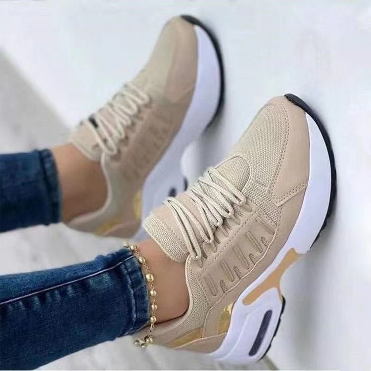 best Lace Up Sneakers Women Wedge Heel Running Sports Shoes Shoes shop online at M2K Trends for women shoes