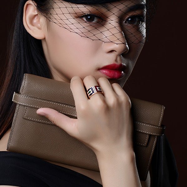 best Ladies Colorful Zircon Ring Luxury Cocktail Party Accessories shop online at M2K Trends for Rings