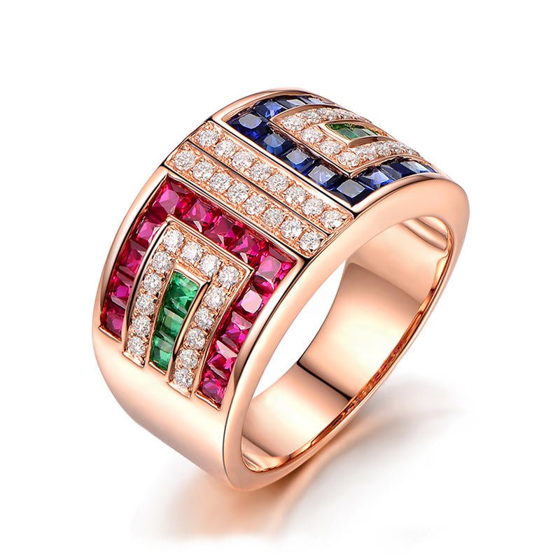 best Ladies Colorful Zircon Ring Luxury Cocktail Party Accessories shop online at M2K Trends for Rings