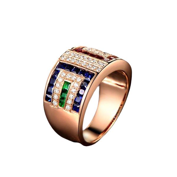 best Ladies Colorful Zircon Ring Luxury Cocktail Party Accessories shop online at M2K Trends for Rings