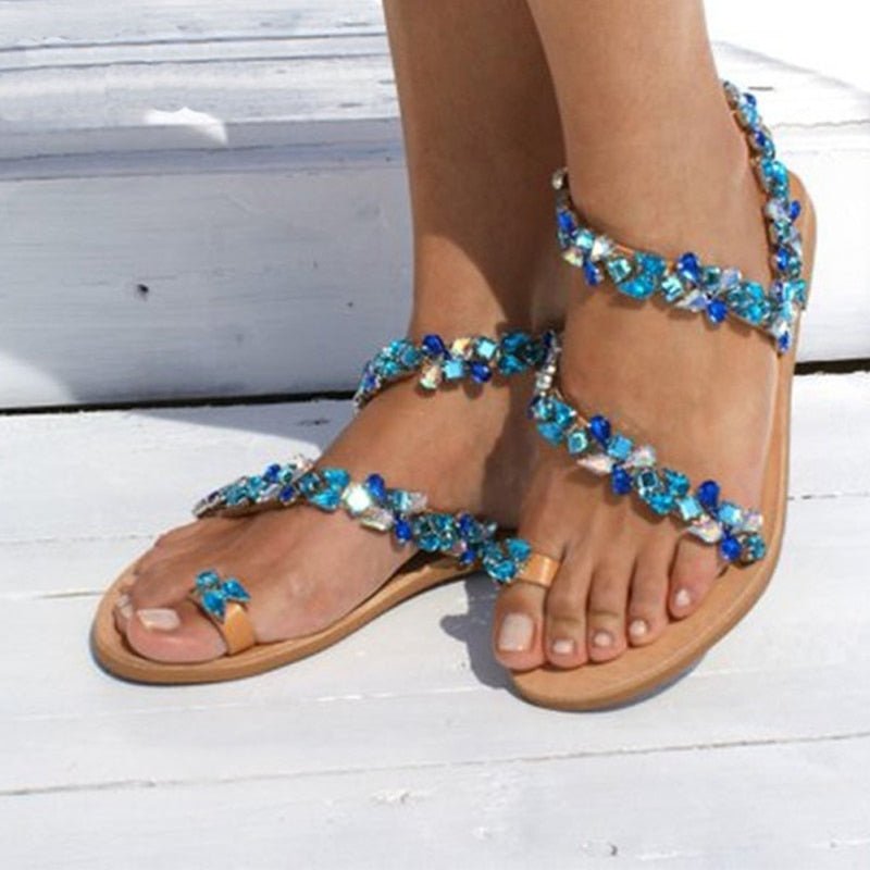 best Ladies Rhinestones Sandals Summer Beach Slippers for Women Sandals Flip Flops Ladies Crystal Beach Sliders Casual Slippers Shoes 0 shop online at M2K Trends for