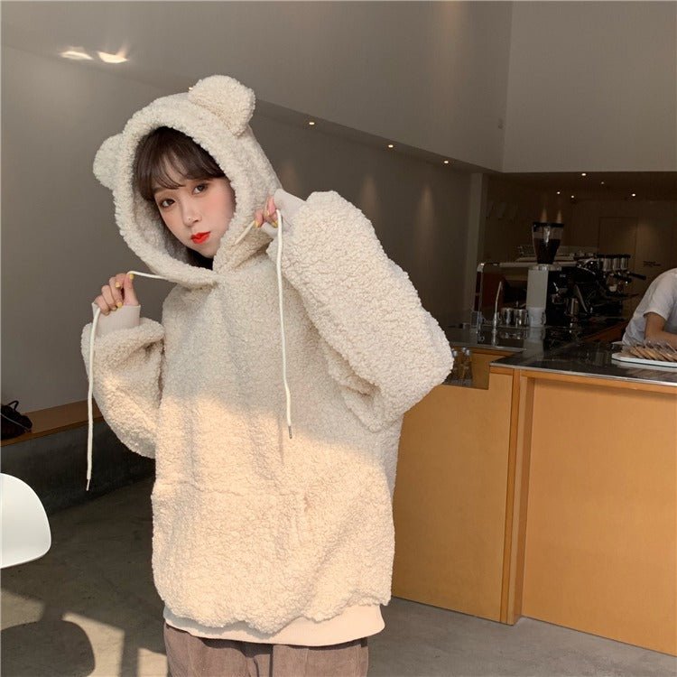 best Lamb wool cute bear ear sweater 0 shop online at M2K Trends for