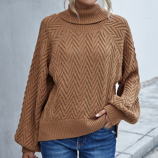 best Lantern Sleeve Women's Sweater Turtleneck Sweater 0 shop online at M2K Trends for