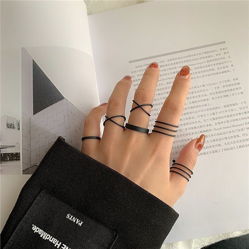 best 7pcs Fashion Jewelry Rings Set Hot Selling Metal Hollow Round Opening Women Finger Ring for Girl Lady Party Wedding Gifts Jewelry & Watches shop online at M2K Trends for Fashion Jewelry