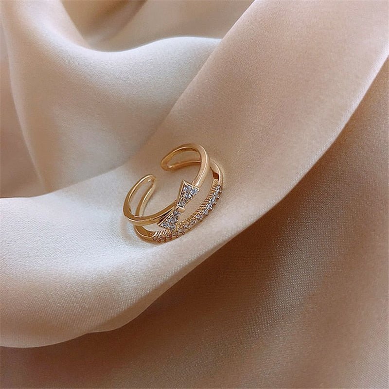 best LATS Luxury Gold Color Pearl Zircon Rings for Woman 2021 Vintage Sexy Open Ring Party Joint Ring Fashion Elegant Jewelry Gifts Jewelry & Watches shop online at M2K Trends for Jewelry Sets & More