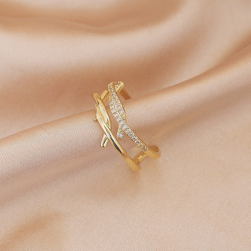 best LATS Luxury Gold Color Pearl Zircon Rings for Woman 2021 Vintage Sexy Open Ring Party Joint Ring Fashion Elegant Jewelry Gifts Jewelry & Watches shop online at M2K Trends for Jewelry Sets & More