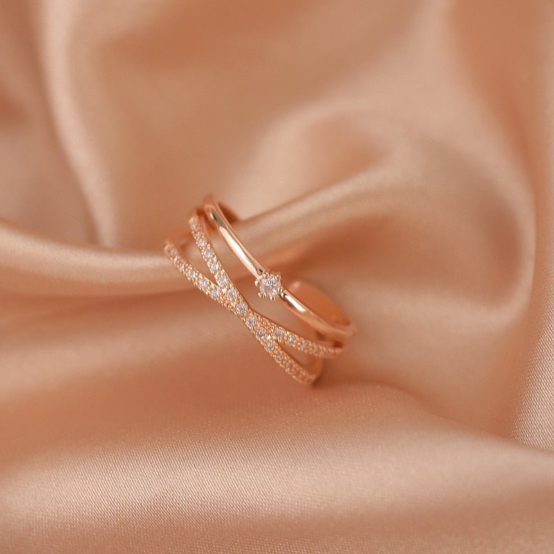 best LATS Luxury Gold Color Pearl Zircon Rings for Woman 2021 Vintage Sexy Open Ring Party Joint Ring Fashion Elegant Jewelry Gifts Jewelry & Watches shop online at M2K Trends for Jewelry Sets & More